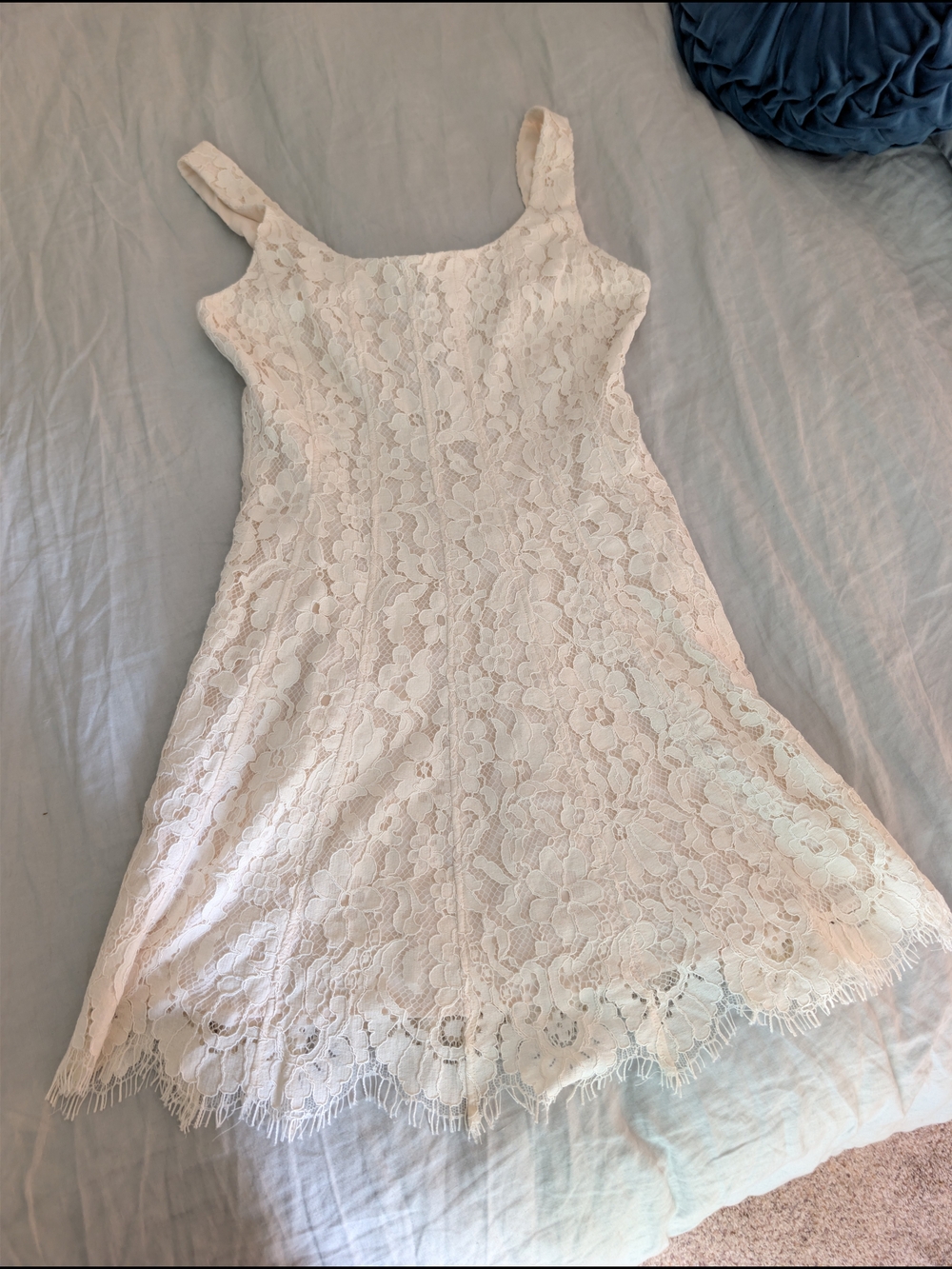 NWT Steve Madden Knightley Lace Mini Dress Marshmallow White - Size 6